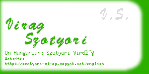 virag szotyori business card